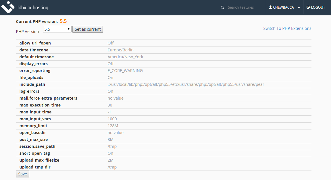 PHP Selector - Options